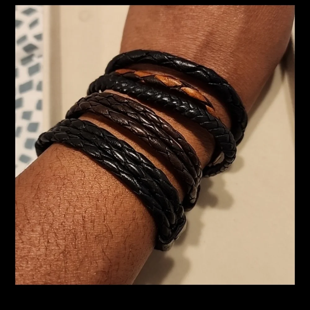 African Braided Leather Bracelet